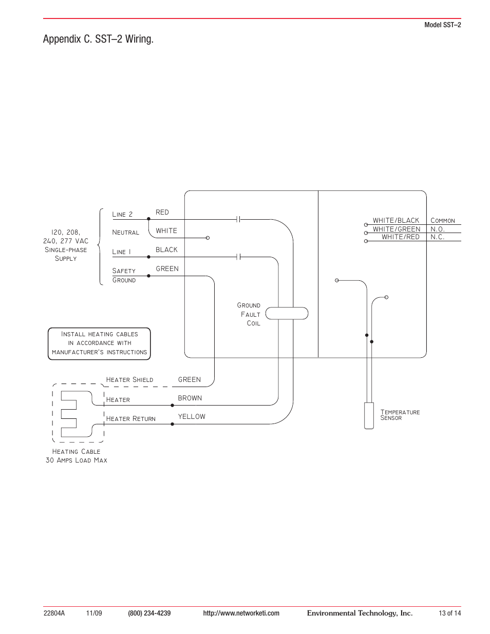 Appendix c. sst–2 wiring | King Electric SST 2 User Manual | Page 13 / 14