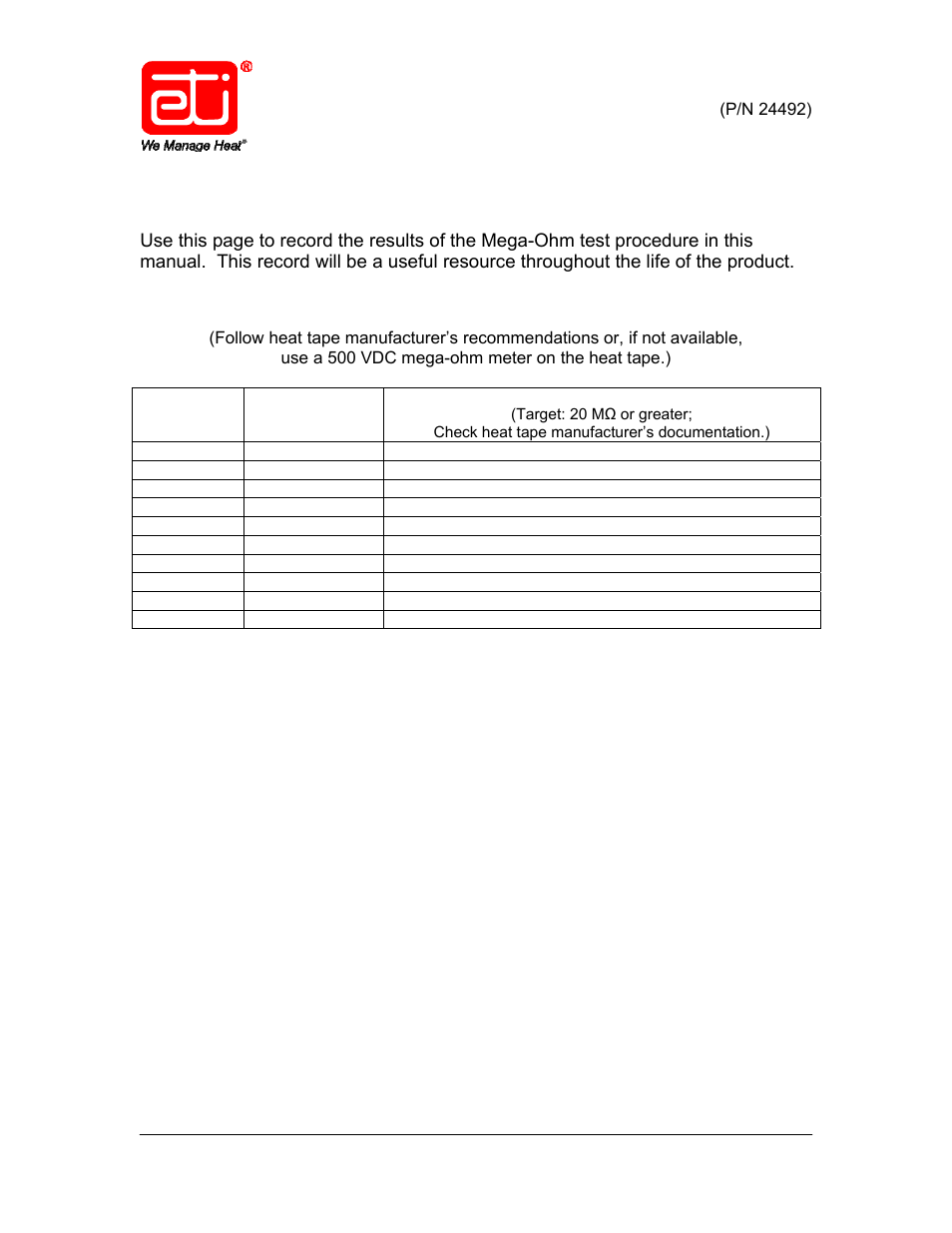 Product testing record | King Electric SST 3 User Manual | Page 2 / 28