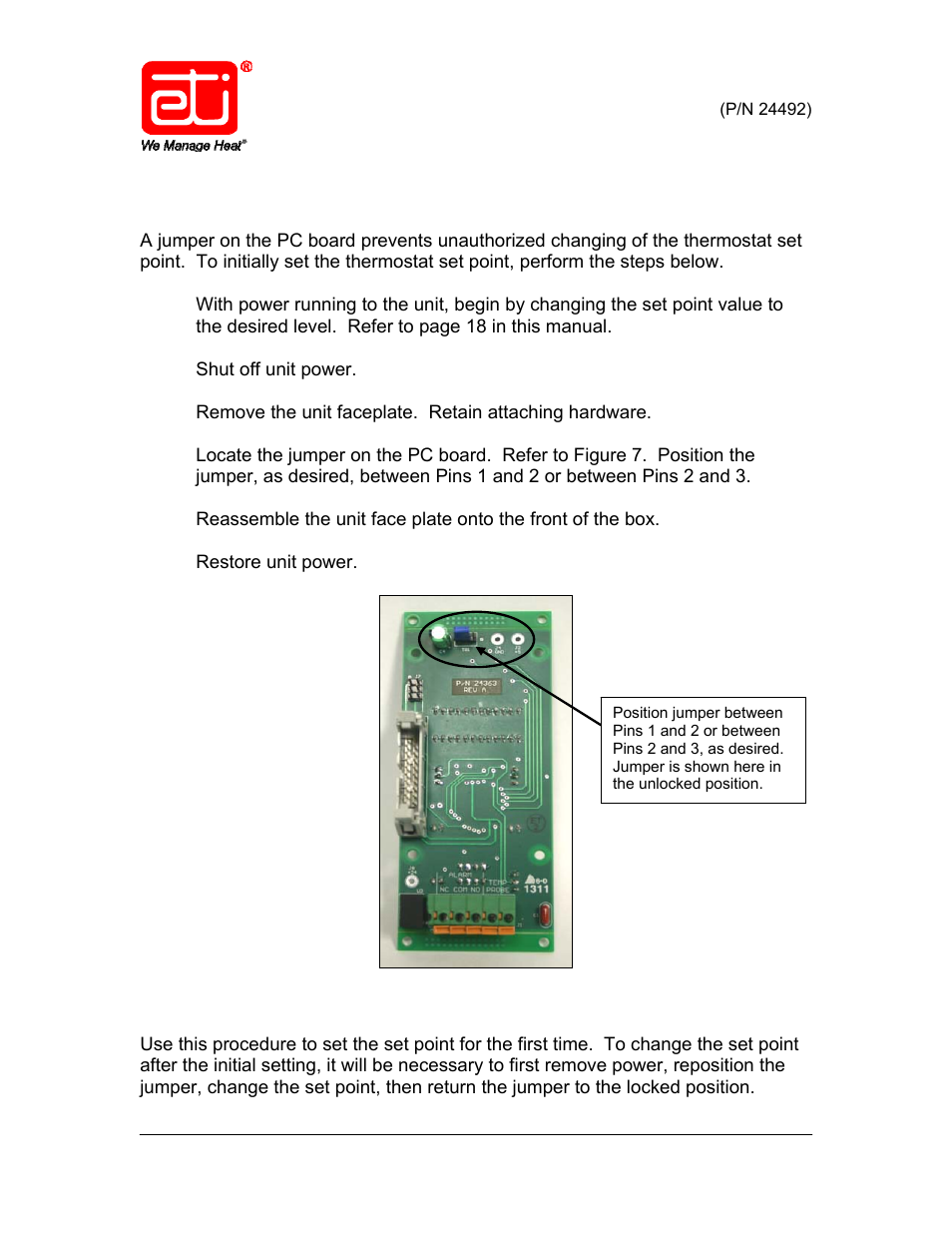 Using the jumper | King Electric SST 3 User Manual | Page 23 / 28