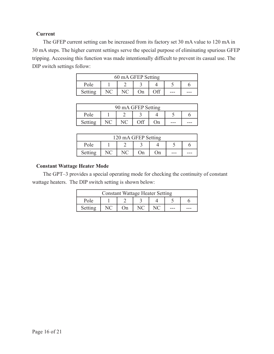King Electric GPT 3 User Manual | Page 16 / 21