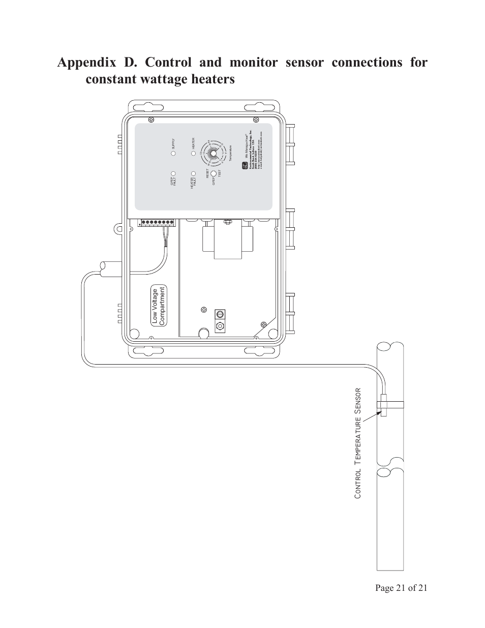 Page 21 of 21, Con tr ol t em pe ra tu re s en so r, 3 tracon | King Electric GPT 3 User Manual | Page 21 / 21