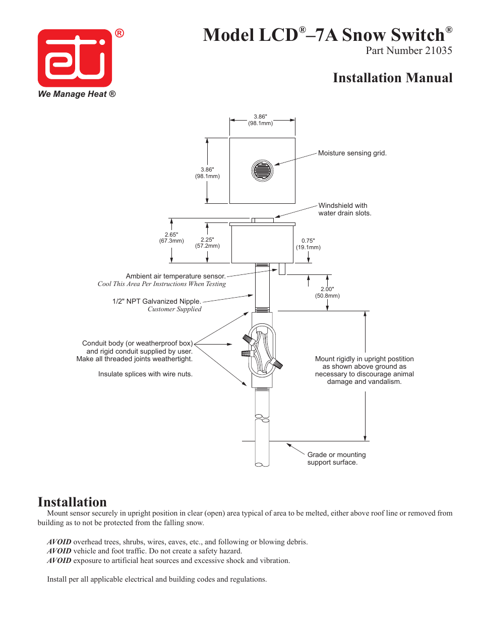King Electric LCD-7A User Manual | 2 pages