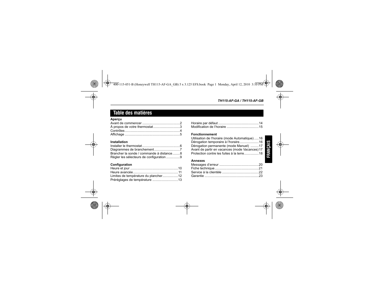 King Electric TH115-AF-GA Electronic Programmable User Manual | Page 27 / 76