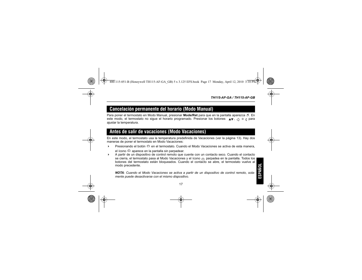 King Electric TH115-AF-GA Electronic Programmable User Manual | Page 67 / 76