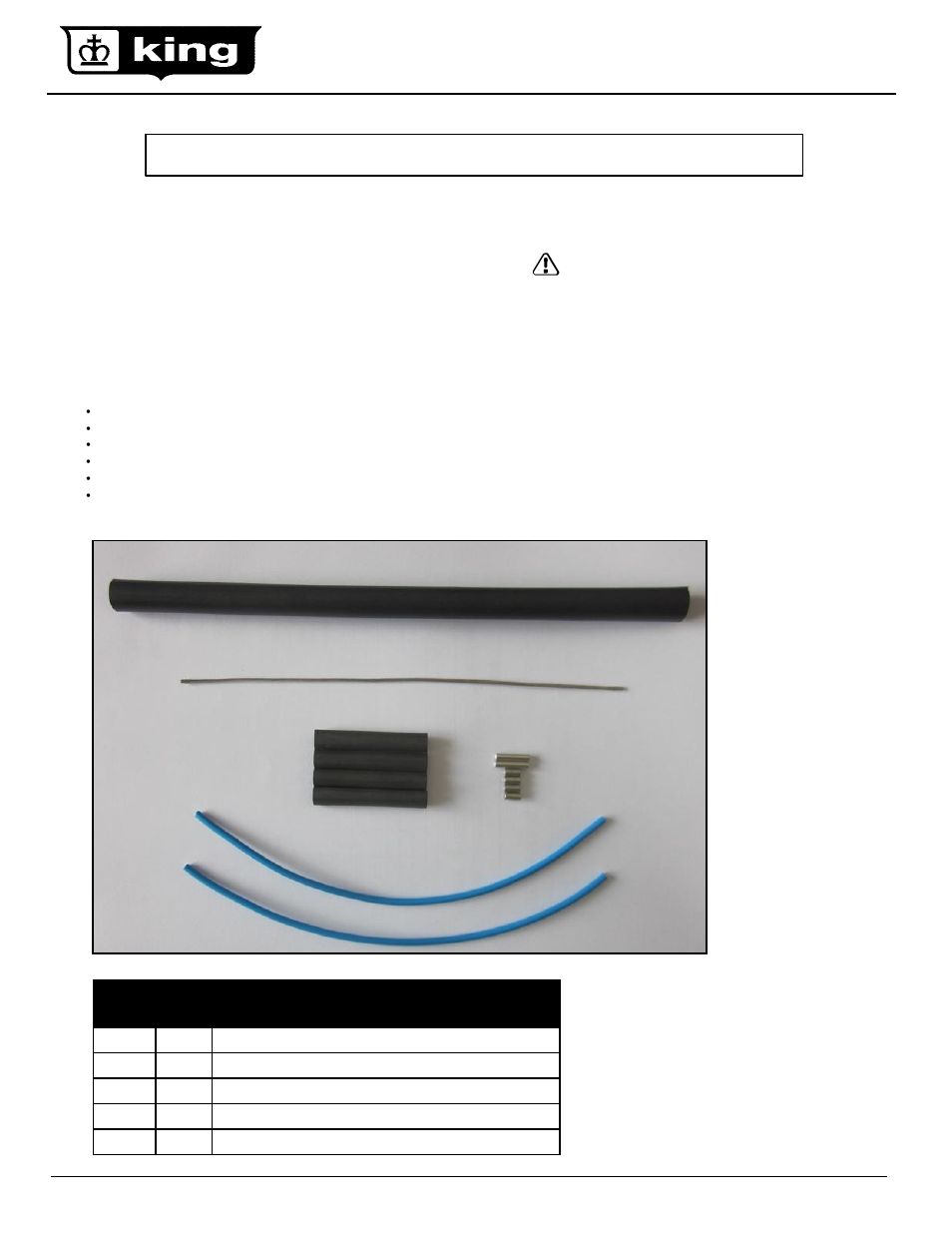 King Electric FCS13 heating cable repair kit User Manual | 4 pages