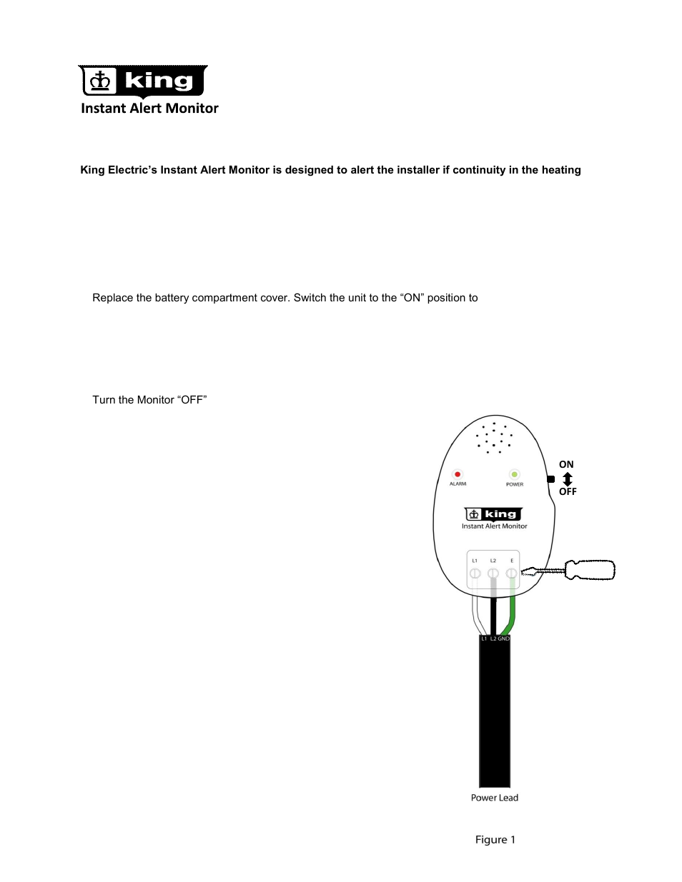 King Electric FCS11 Instant Alert Monitor User Manual | 2 pages