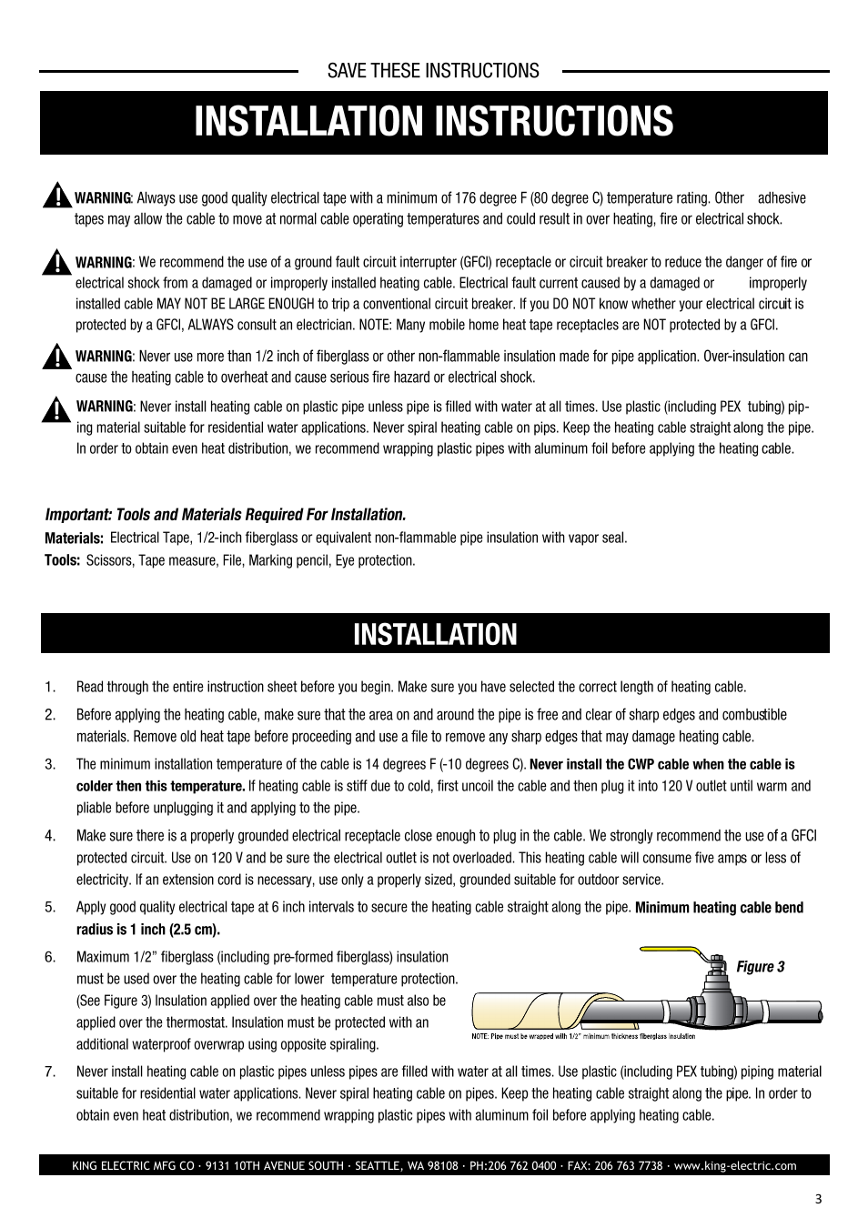 King Electric CWP User Manual | Page 3 / 4