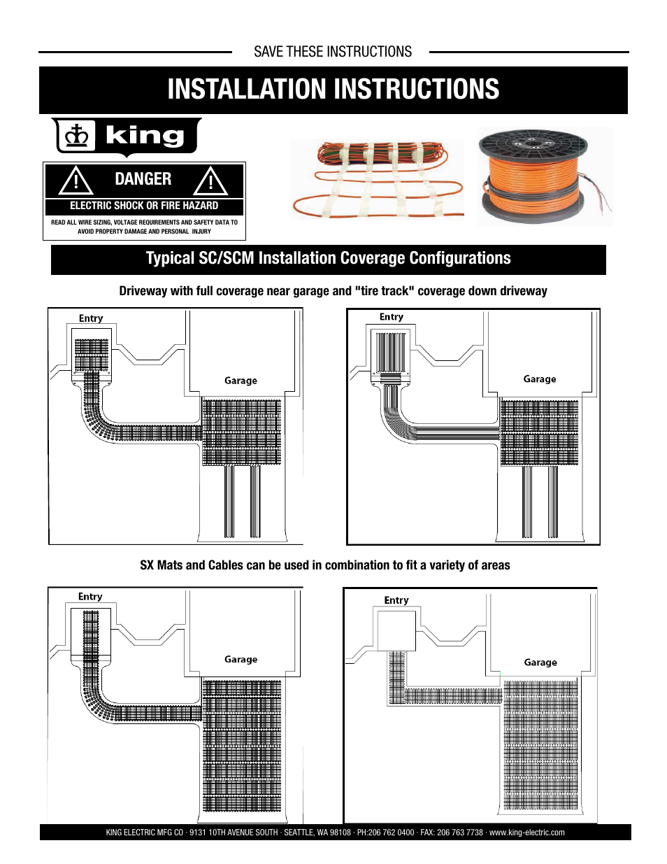 Installation instructions | King Electric SCM User Manual | Page 3 / 20