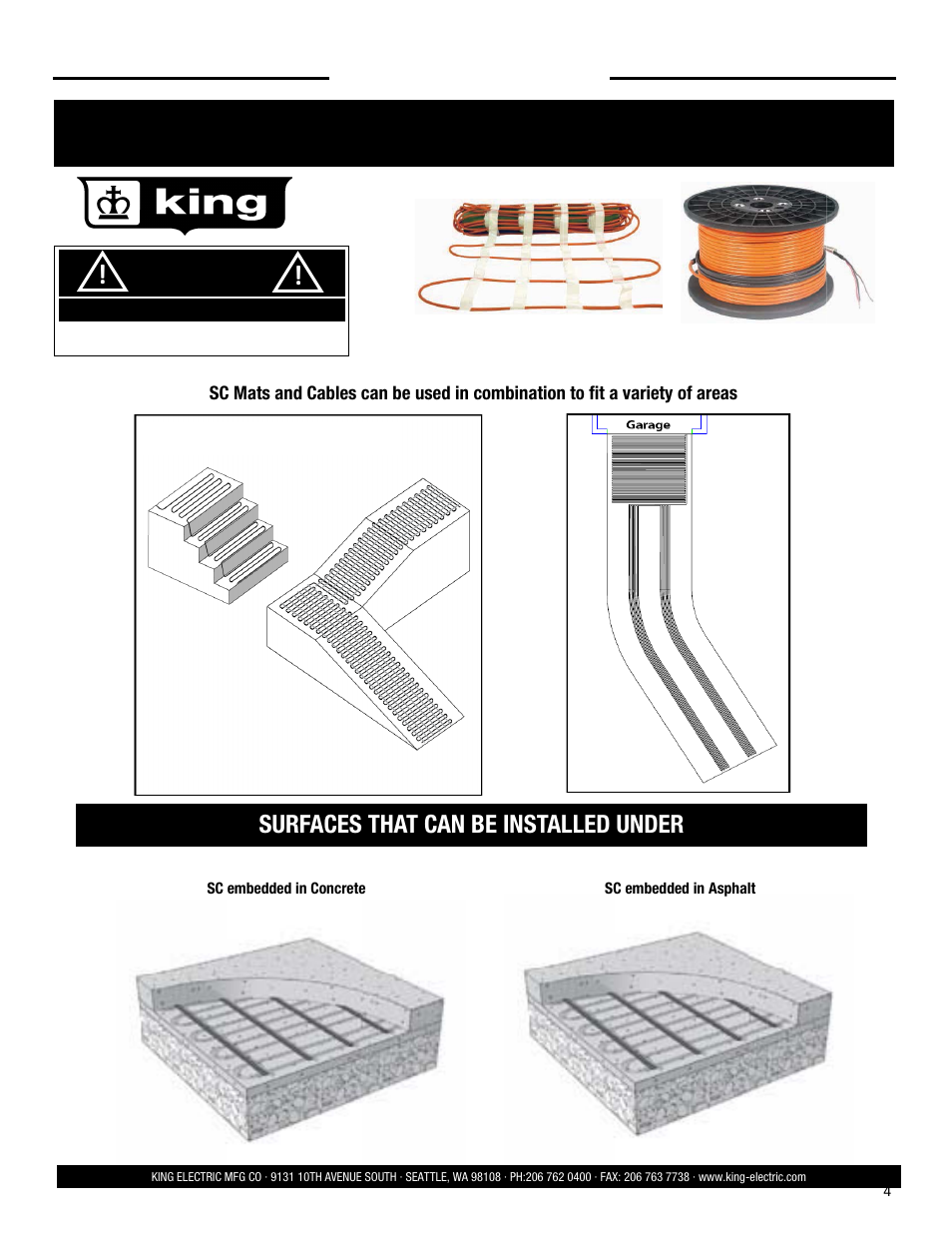 Installation instructions | King Electric SCM User Manual | Page 4 / 20