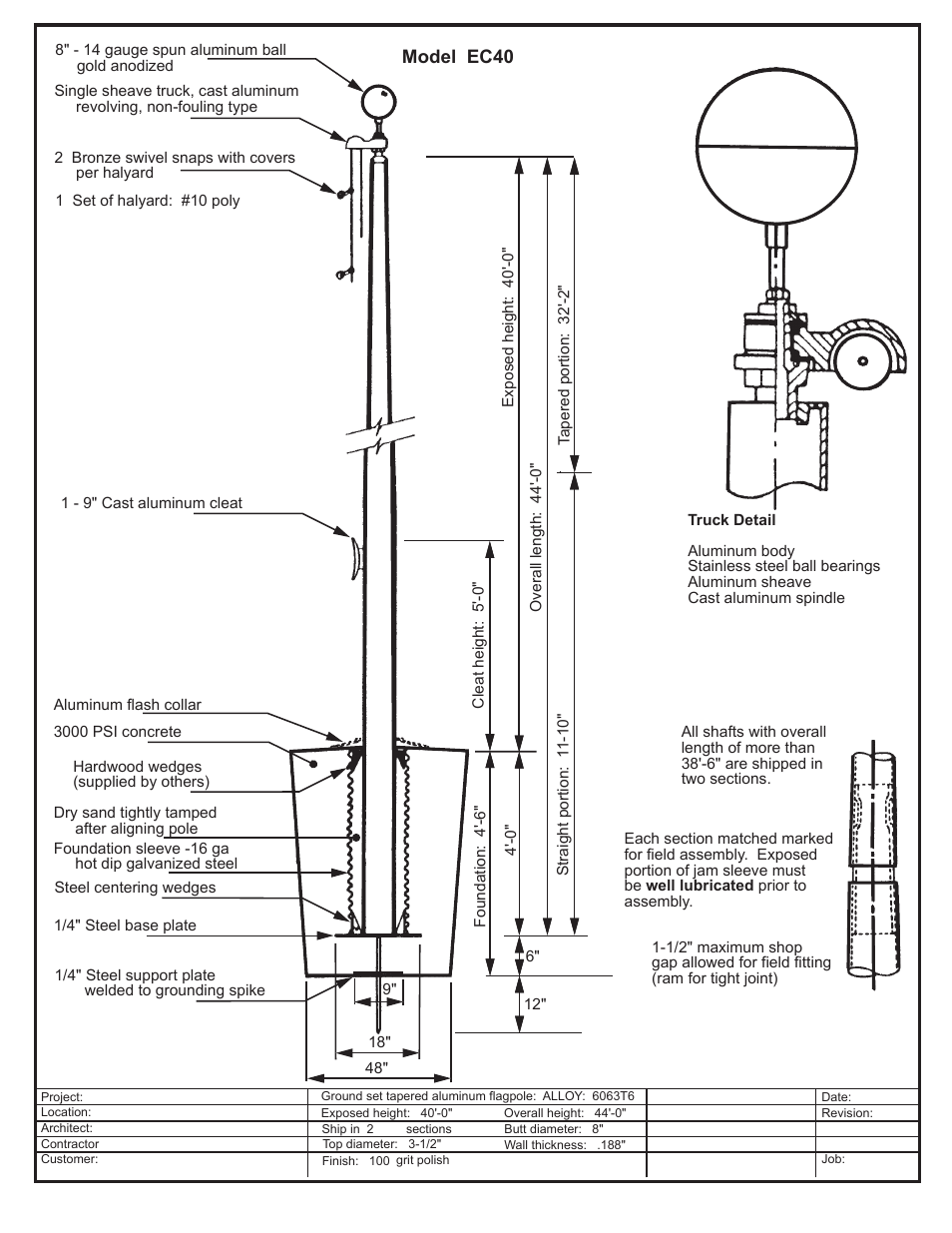 LA STEELCRAFT EC40 User Manual | 1 page