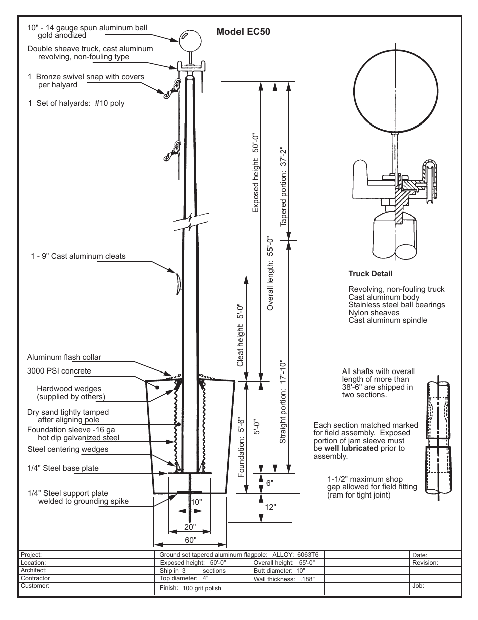 LA STEELCRAFT EC50 User Manual | 1 page