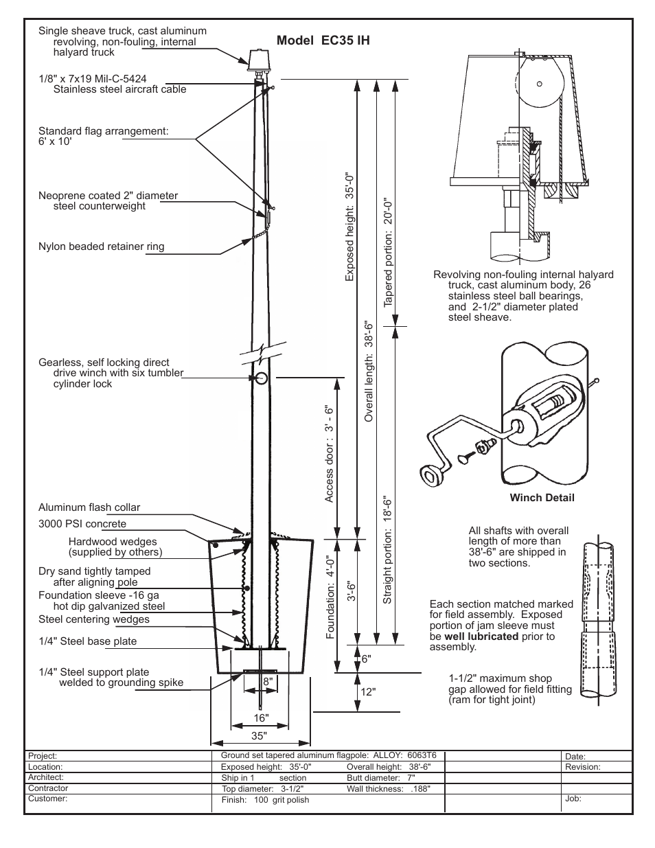 LA STEELCRAFT EC35IH User Manual | 1 page