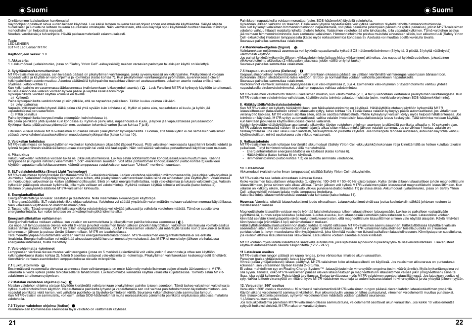 Suomi | LED LENSER M17R User Manual | Page 13 / 26