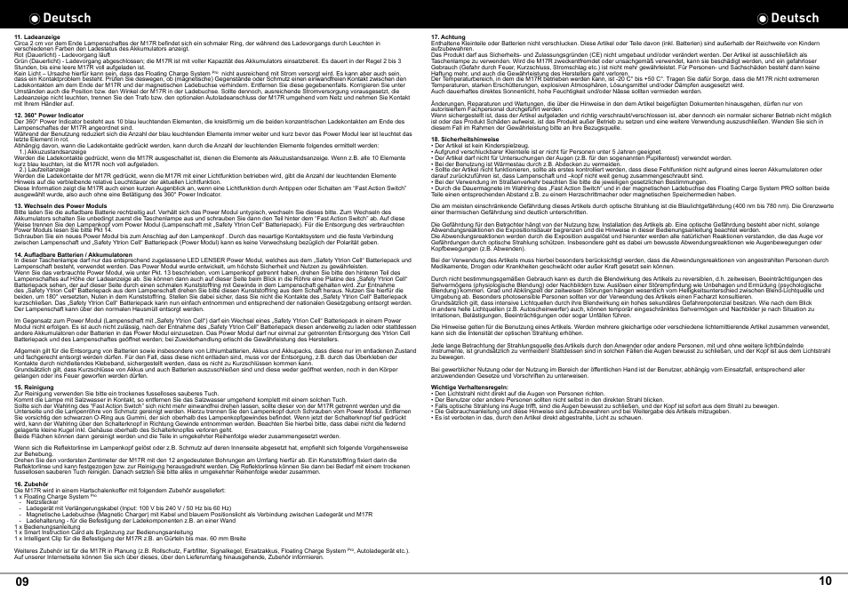 Deutsch | LED LENSER M17R User Manual | Page 6 / 26