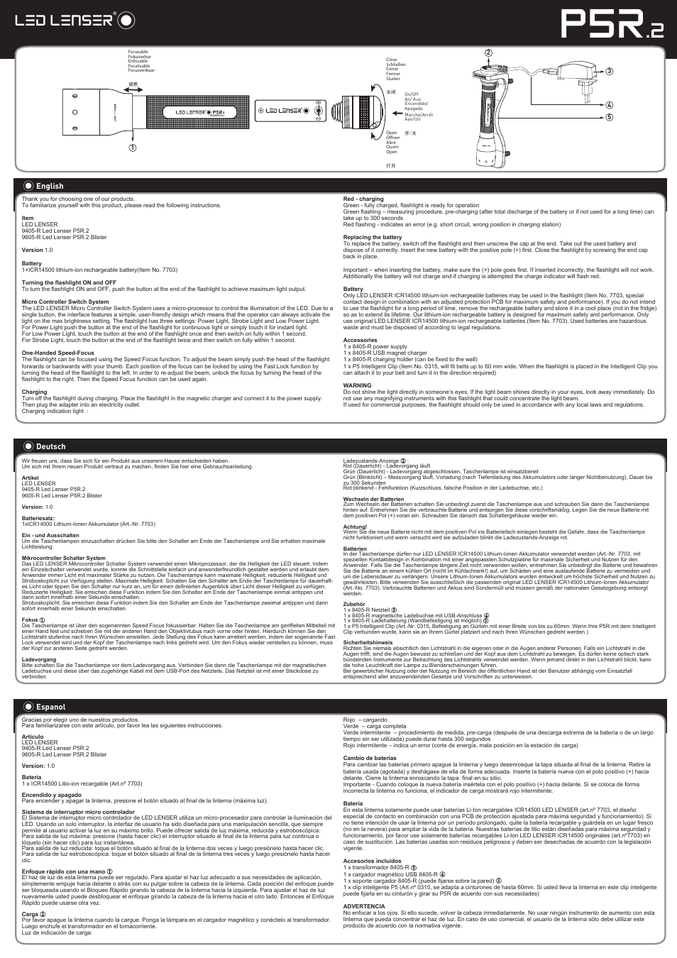 LED LENSER P5R.2 User Manual | 2 pages