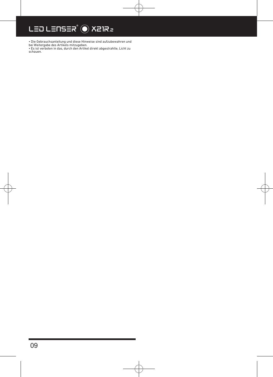 Led lenser® * x21r | LED LENSER X21R.2 User Manual | Page 10 / 45