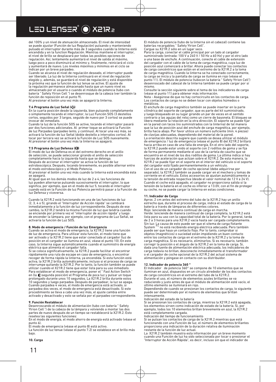 Led lenser® * x21r | LED LENSER X21R.2 User Manual | Page 12 / 45