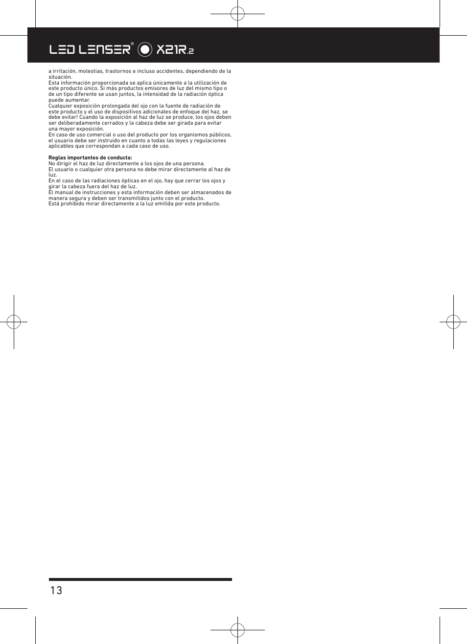 Led lenser® * x21r | LED LENSER X21R.2 User Manual | Page 14 / 45
