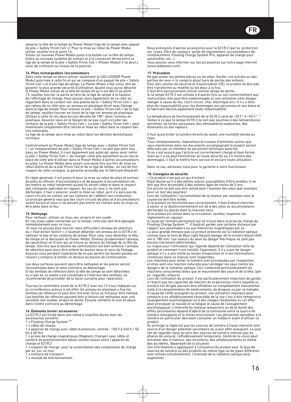 LED LENSER X21R.2 User Manual | Page 17 / 45