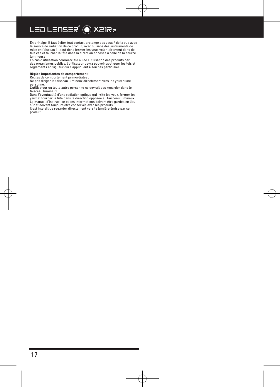 Led lenser® * x21r | LED LENSER X21R.2 User Manual | Page 18 / 45