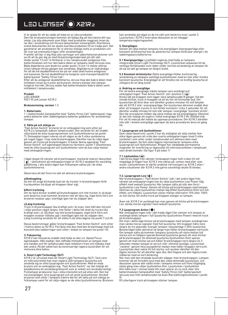 Led lenser® * x21r | LED LENSER X21R.2 User Manual | Page 28 / 45