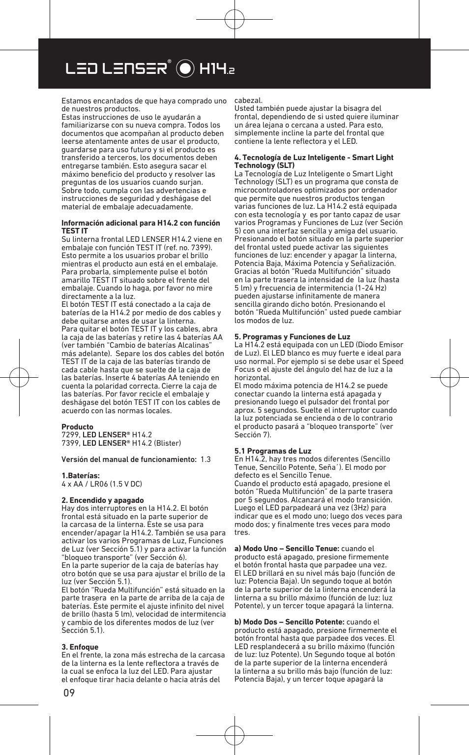 Led lenser® * h14 | LED LENSER H14.2 User Manual | Page 10 / 36