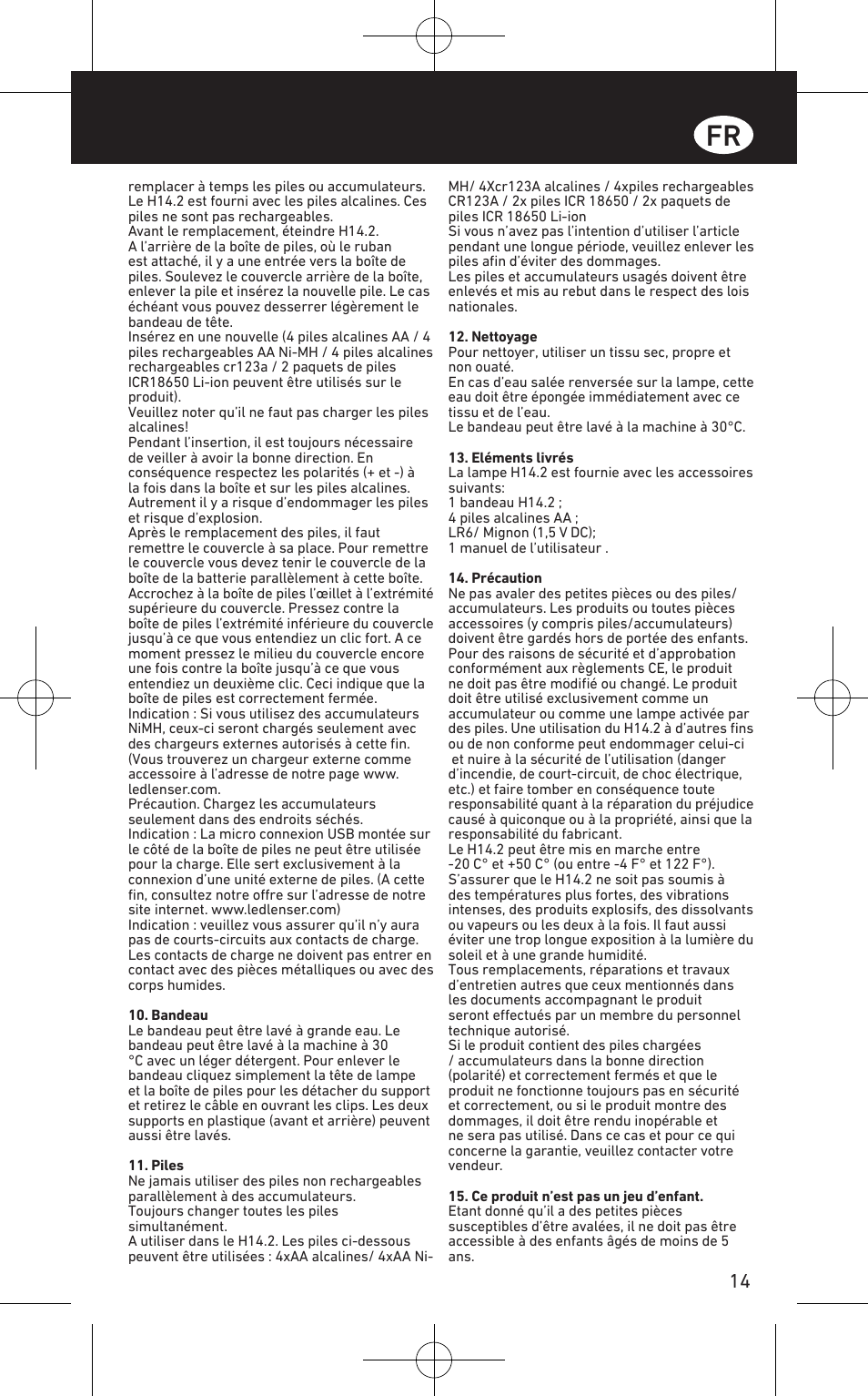 LED LENSER H14.2 User Manual | Page 15 / 36