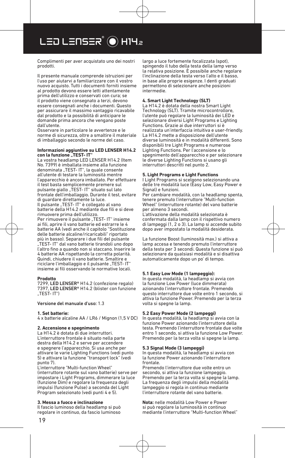 Led lenser® * h14 | LED LENSER H14.2 User Manual | Page 20 / 36