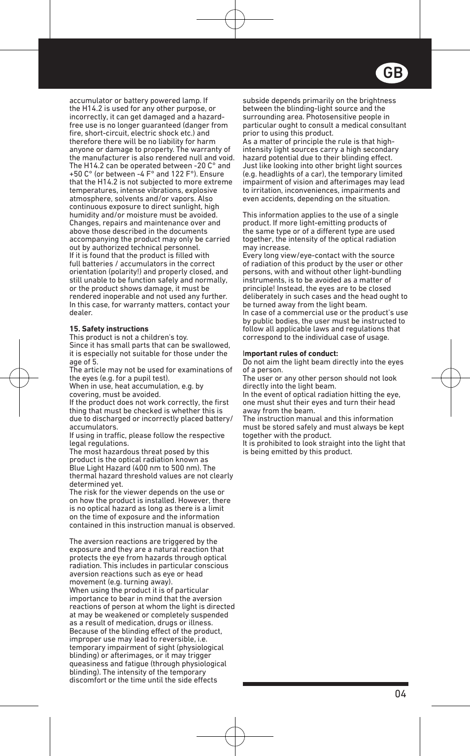 LED LENSER H14.2 User Manual | Page 5 / 36