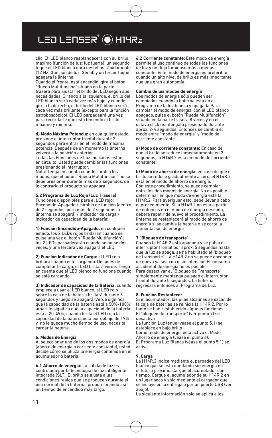 Led lenser® * h14r | LED LENSER H14R.2 User Manual | Page 12 / 53