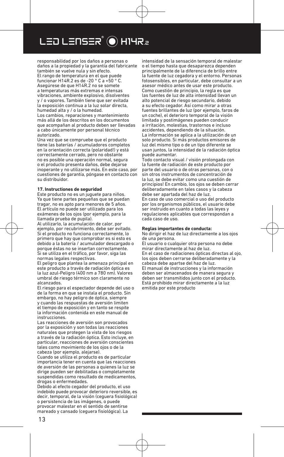 Led lenser® * h14r | LED LENSER H14R.2 User Manual | Page 14 / 53