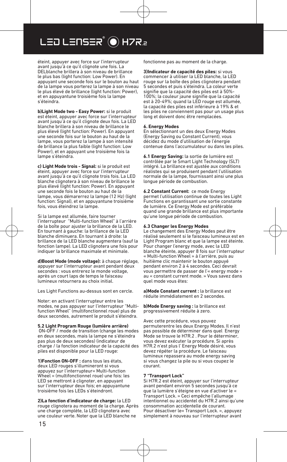 Led lenser® * h7r | LED LENSER H7R.2 User Manual | Page 16 / 50
