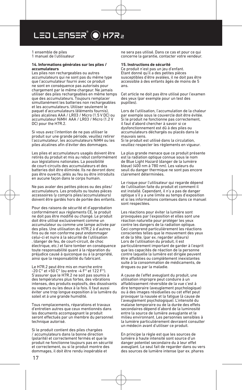 Led lenser® * h7r | LED LENSER H7R.2 User Manual | Page 18 / 50