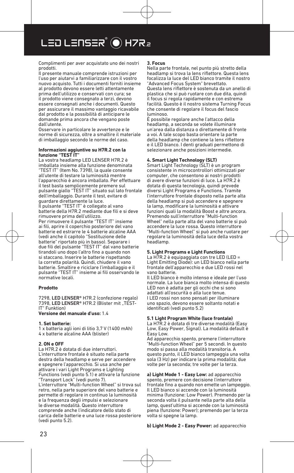 Led lenser® * h7r | LED LENSER H7R.2 User Manual | Page 24 / 50