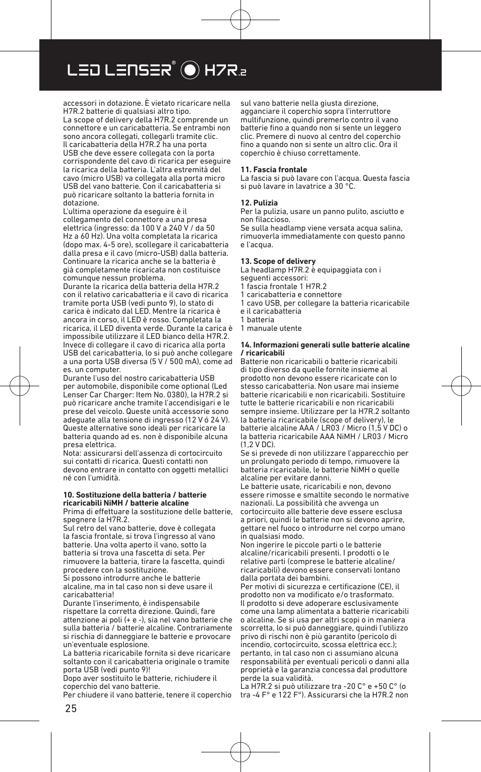 Led lenser® * h7r | LED LENSER H7R.2 User Manual | Page 26 / 50