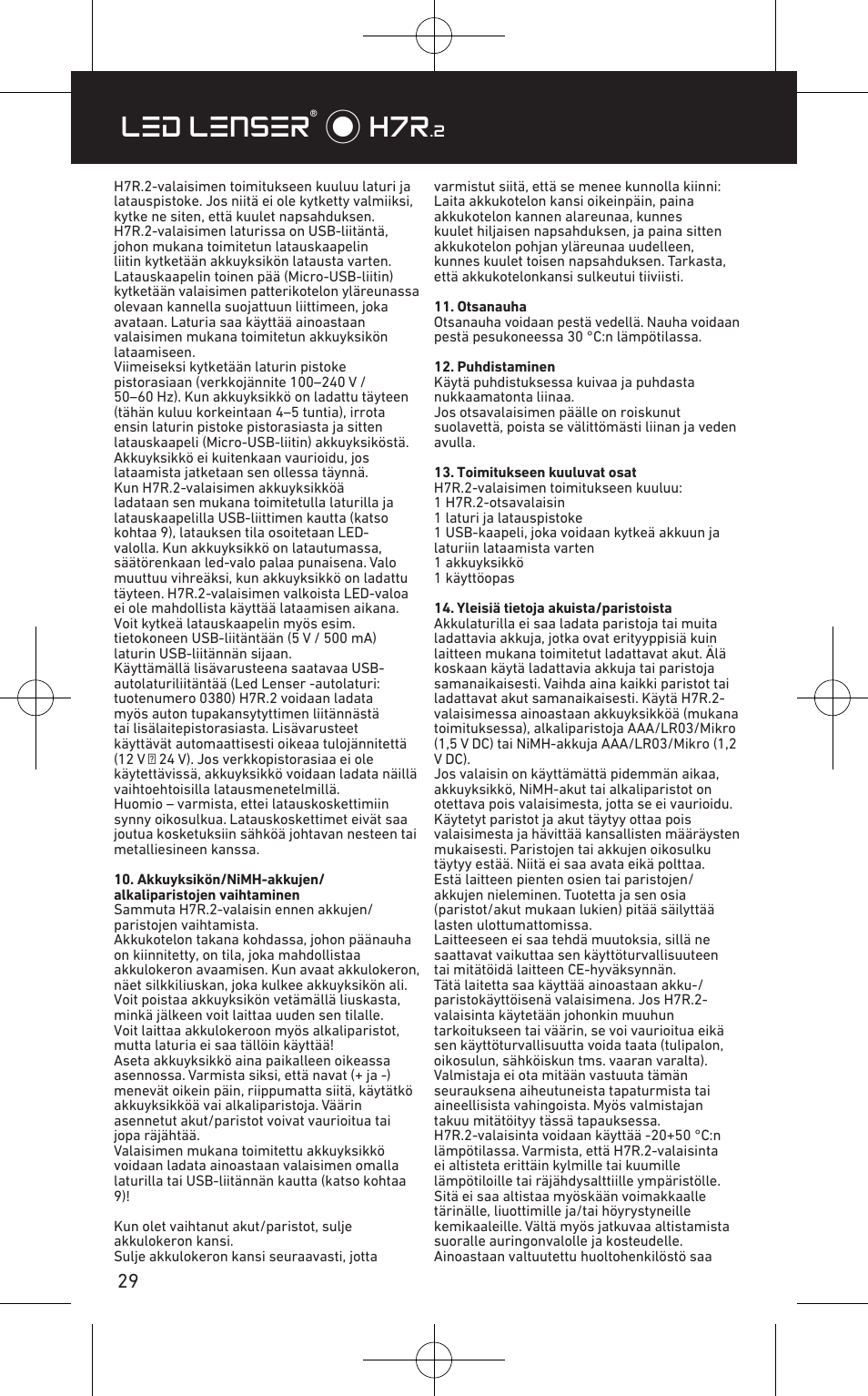Led lenser® * h7r | LED LENSER H7R.2 User Manual | Page 30 / 50
