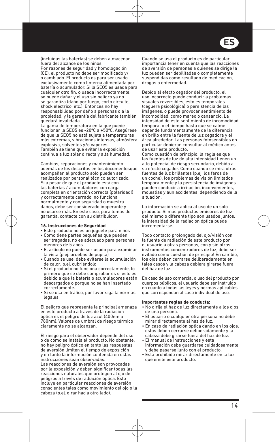 LED LENSER SEO™ 5 User Manual | Page 15 / 44