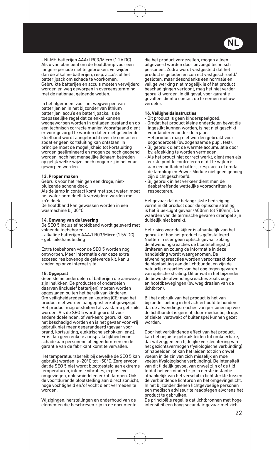LED LENSER SEO™ 5 User Manual | Page 23 / 44