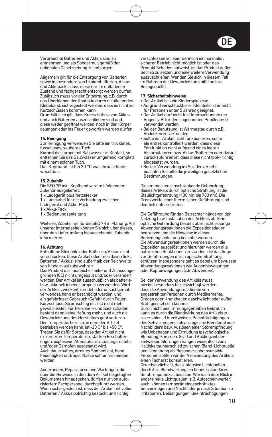 LED LENSER SEO™ 7R User Manual | Page 11 / 56