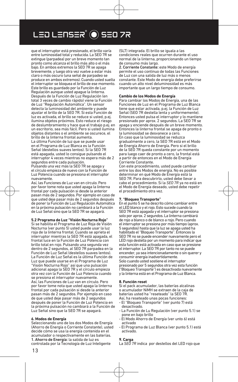 Led lenser® * seo 7r | LED LENSER SEO™ 7R User Manual | Page 14 / 56