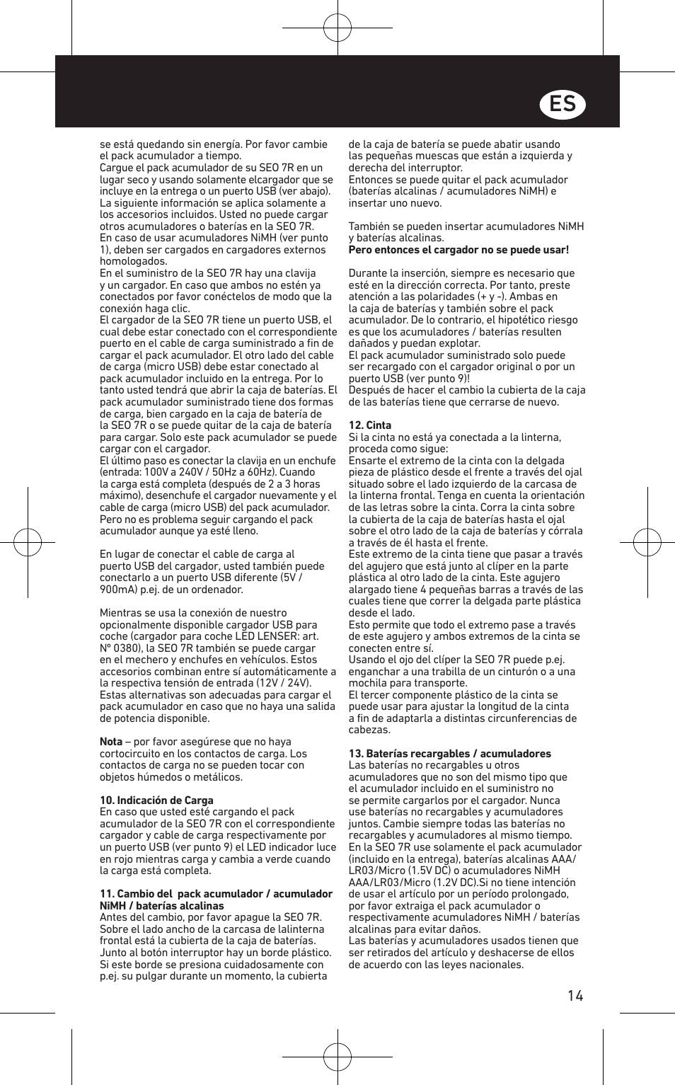 LED LENSER SEO™ 7R User Manual | Page 15 / 56