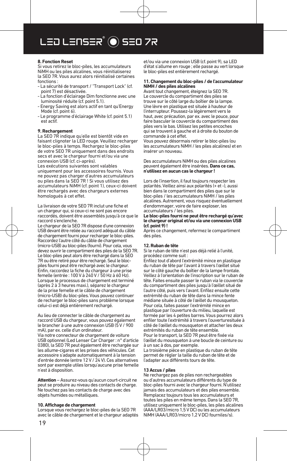 Led lenser® * seo 7r | LED LENSER SEO™ 7R User Manual | Page 20 / 56
