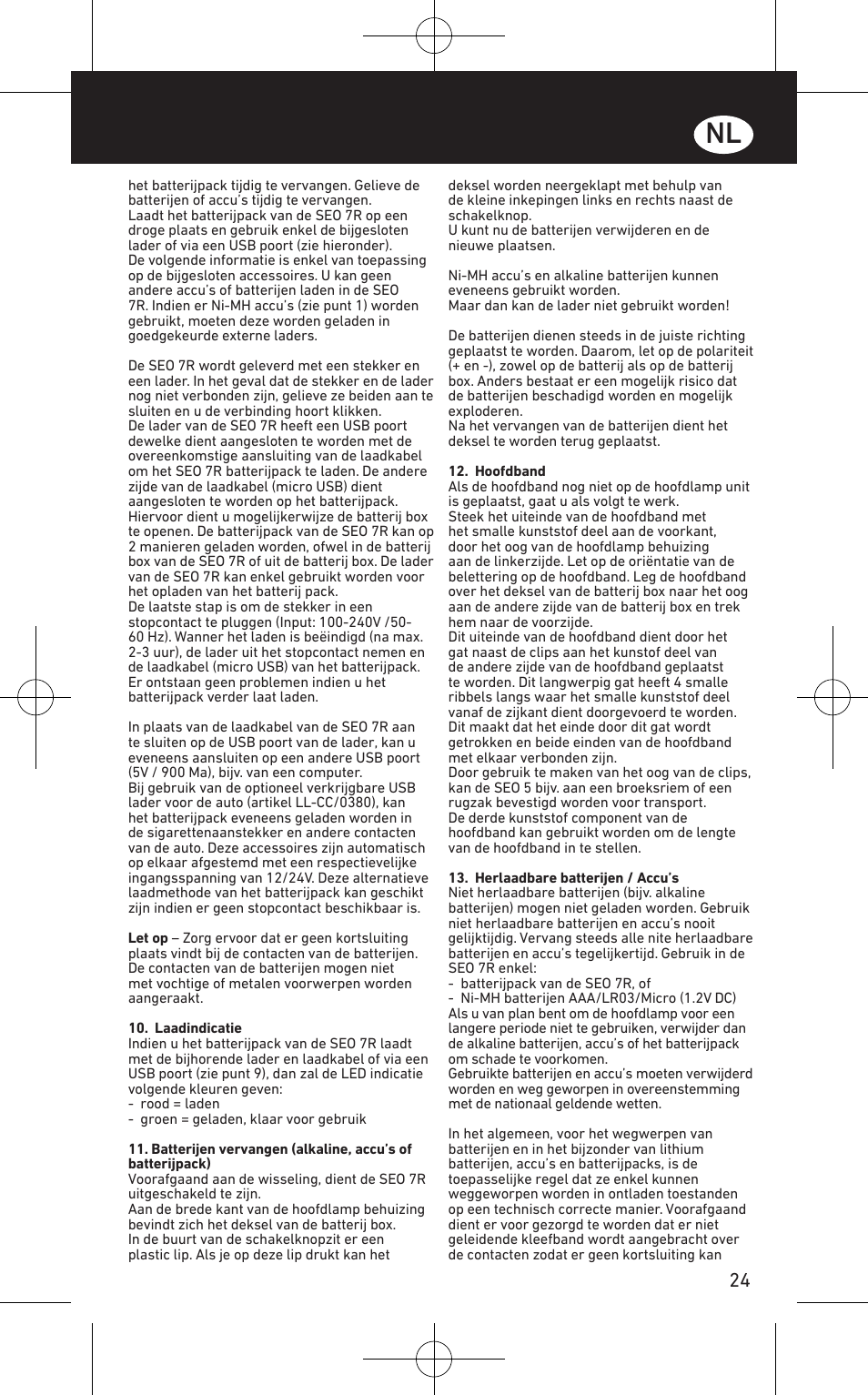 LED LENSER SEO™ 7R User Manual | Page 25 / 56