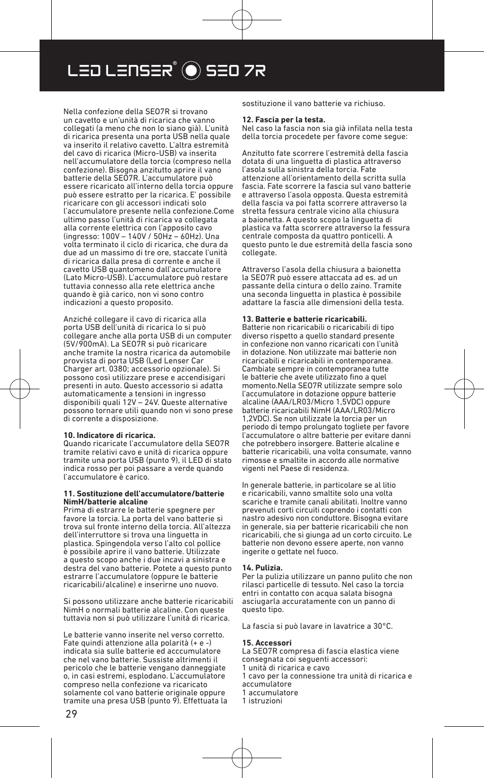 Led lenser® * seo 7r | LED LENSER SEO™ 7R User Manual | Page 30 / 56