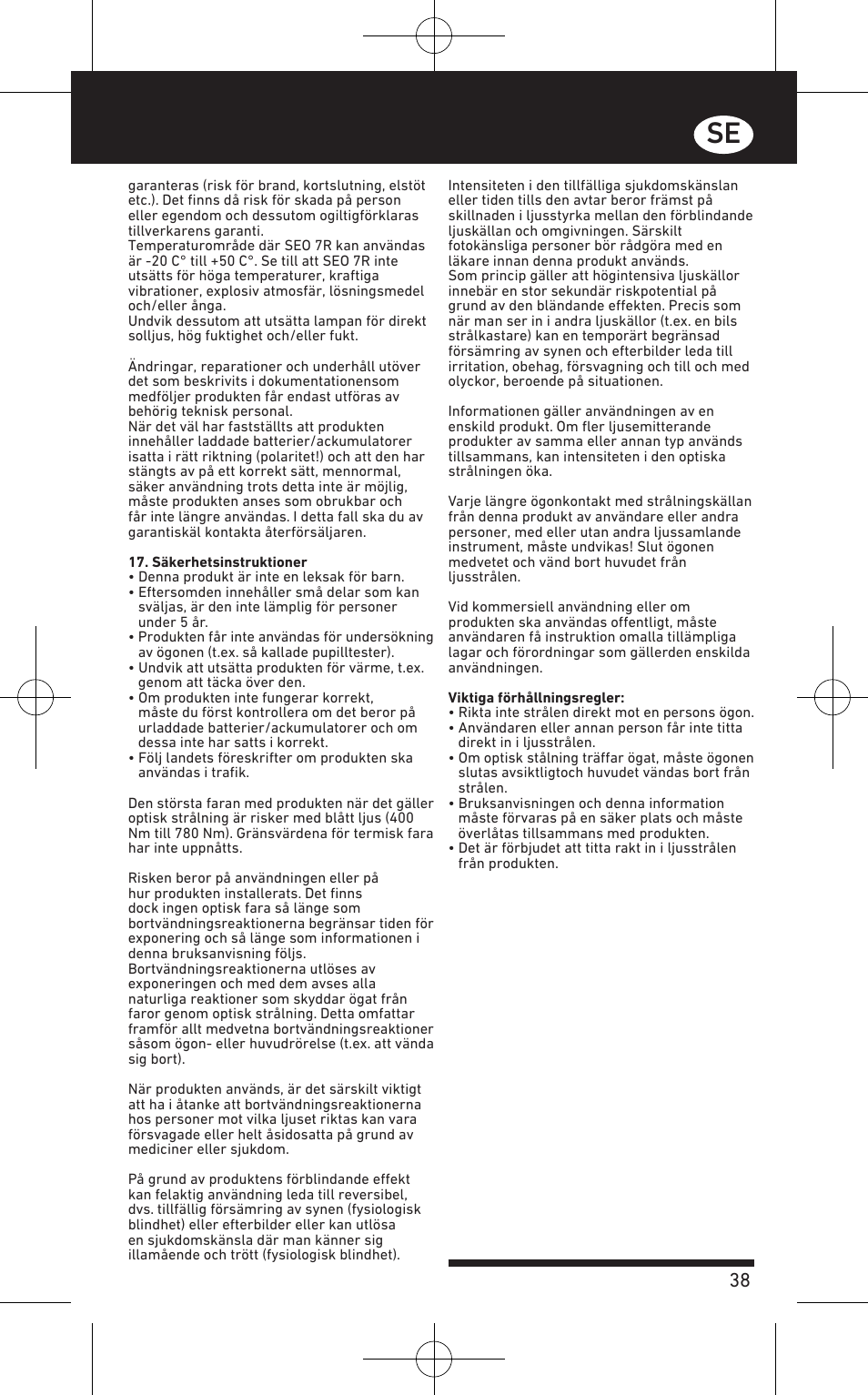 LED LENSER SEO™ 7R User Manual | Page 39 / 56