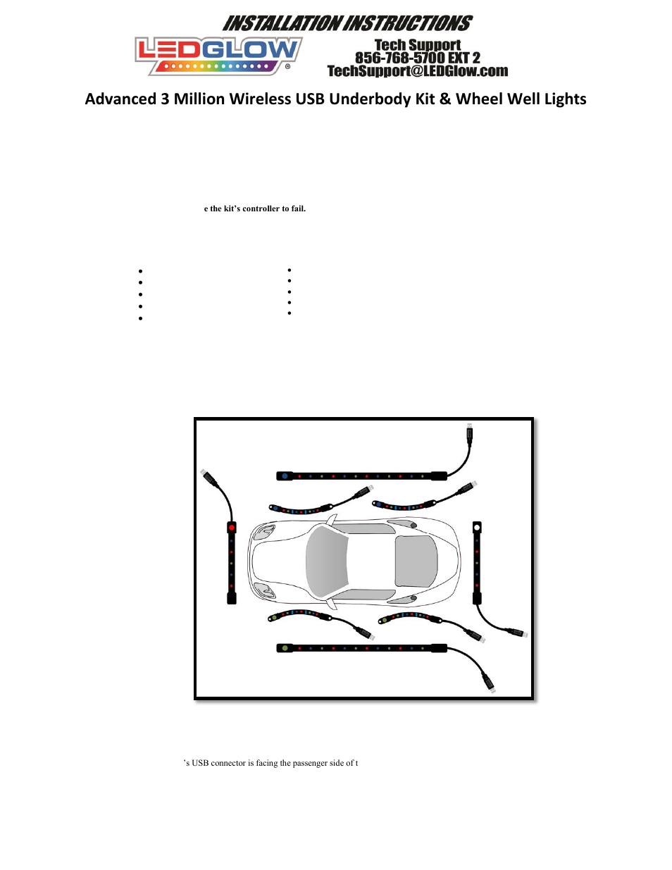 LEDGlow Advanced 3 Million LED Underbody Kit & Wheel Well Lights User Manual | 7 pages