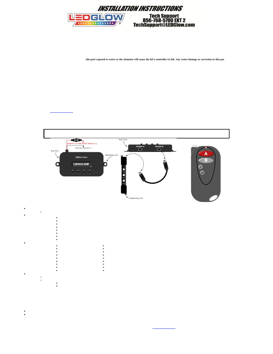 LEDGlow Million Color Mini SMD LED Interior Lighting Kit User Manual | 2 pages
