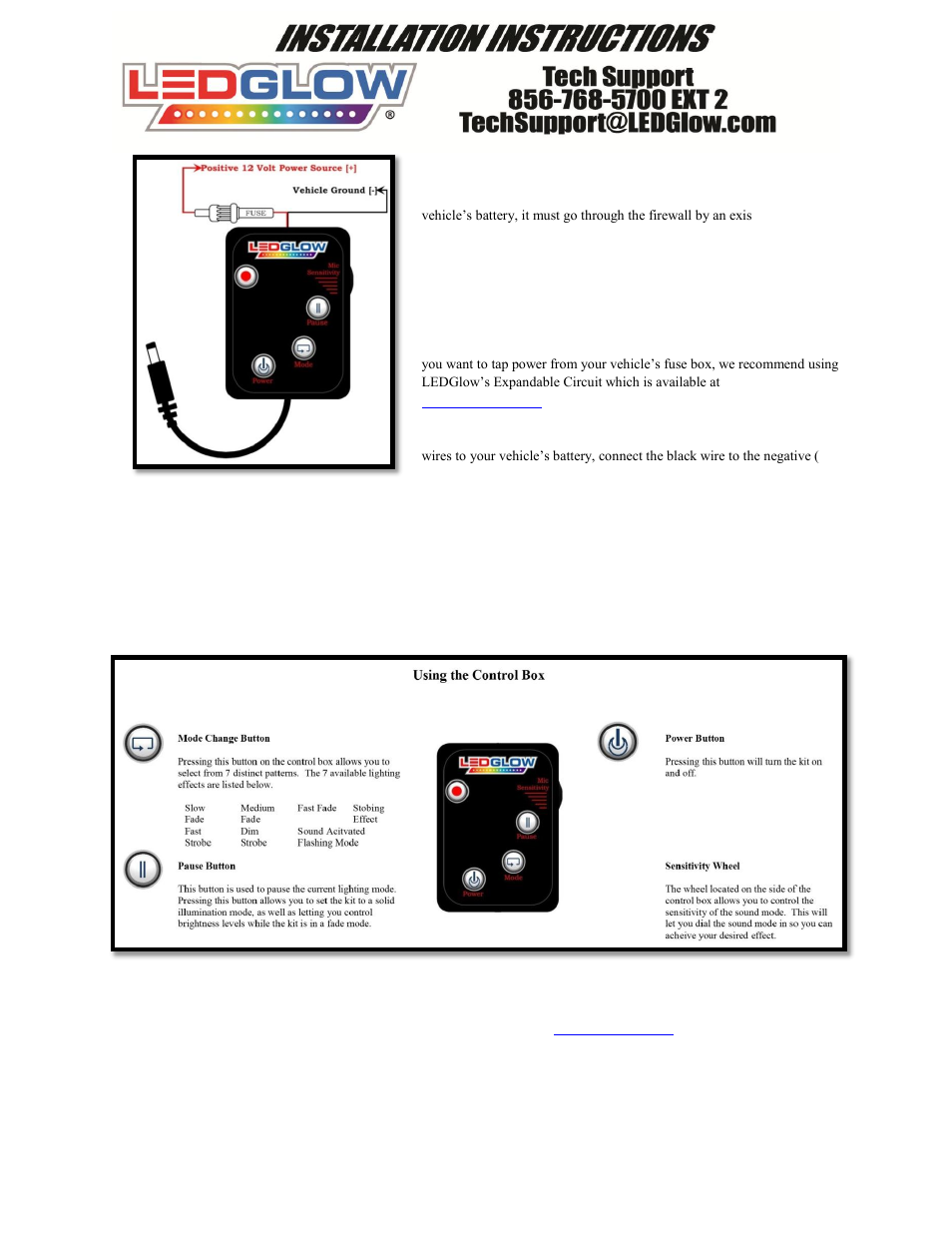 LEDGlow Single Color LED Wheel Well Kit User Manual | Page 2 / 3