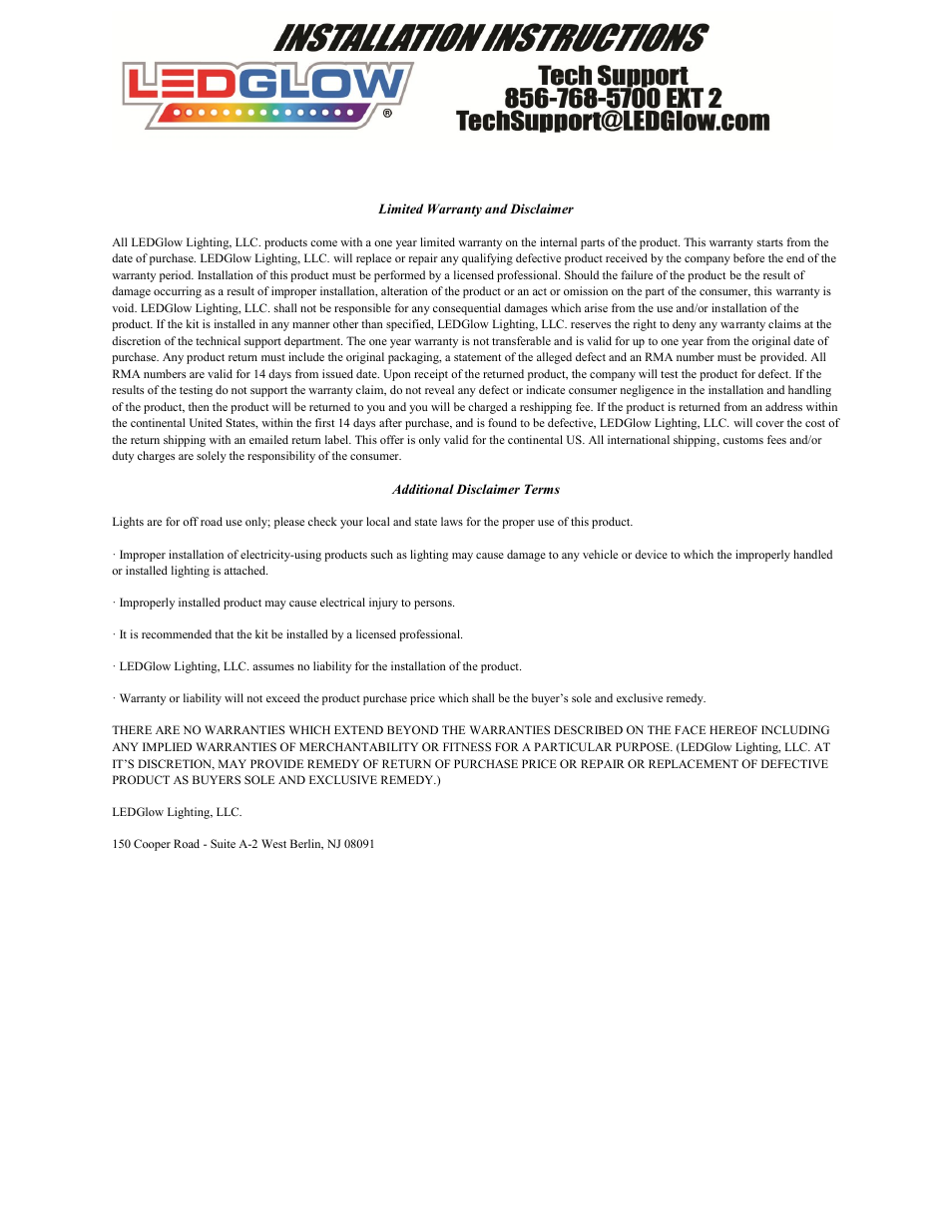 LEDGlow Advanced 3 Million Wheel Well Kit User Manual | Page 2 / 2