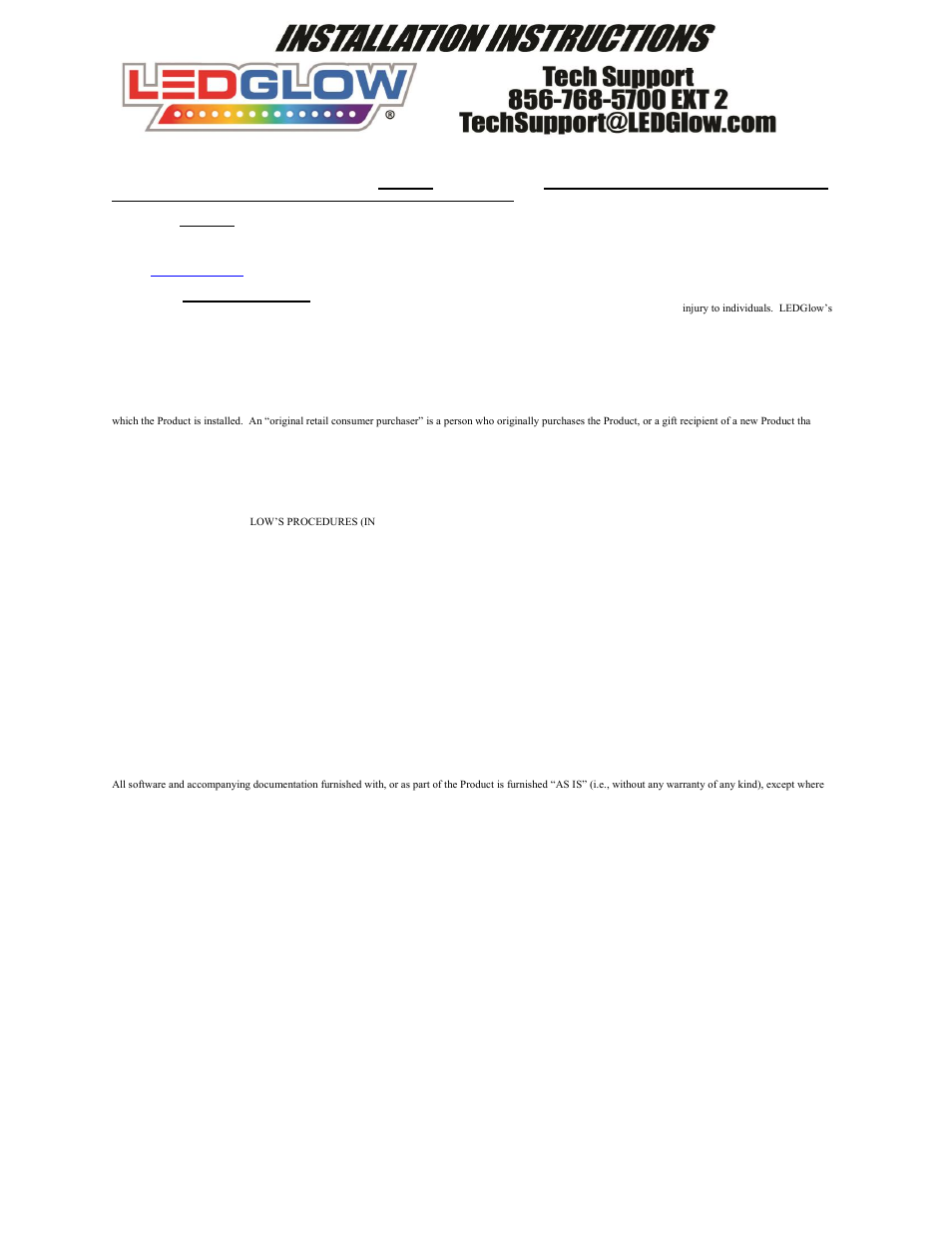 LEDGlow 4pc Single Color Marine LED Lighting Kit User Manual | Page 2 / 2